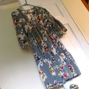 Grey flower dress
